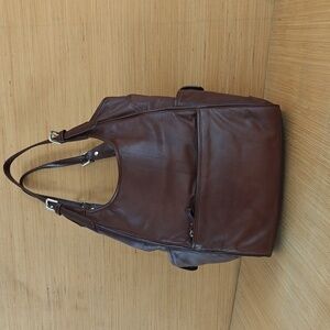 Tusk leather shoulder bag
